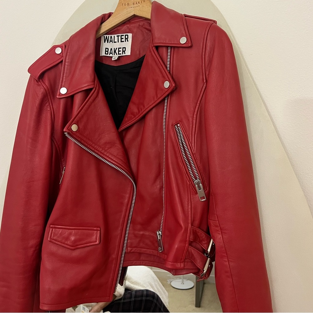 Walter baker red leather jacket